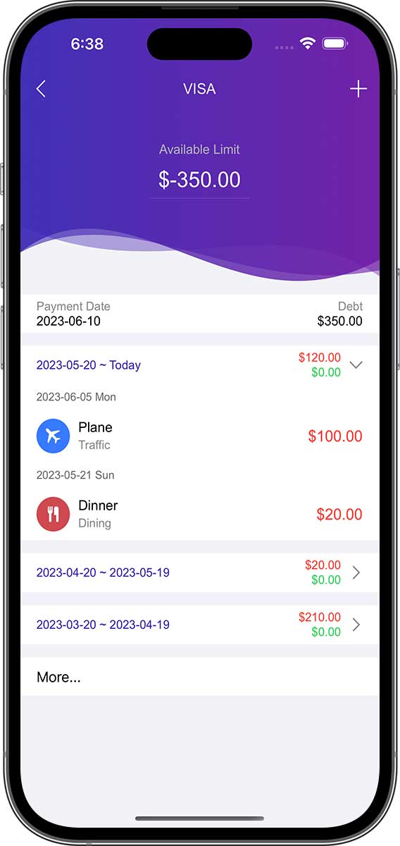 DayCost 2 - Accounts - iPhone