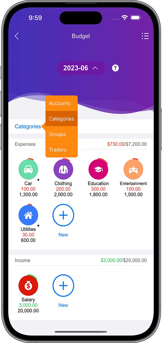 DayCost 2 - Budget - iPhone
