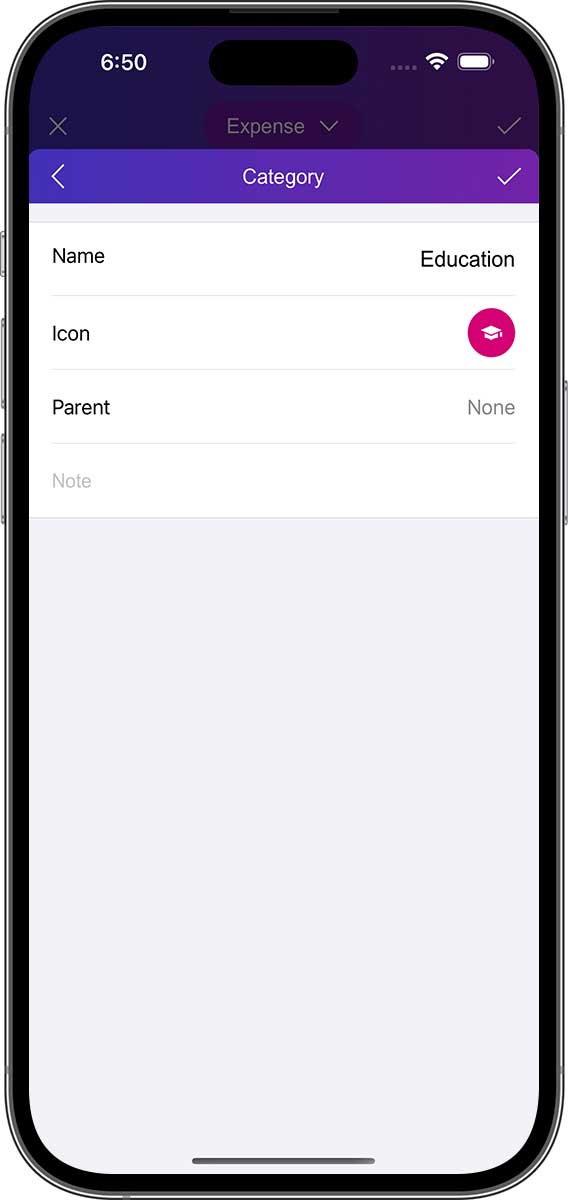 DayCost 2 - Main Page - iPhone